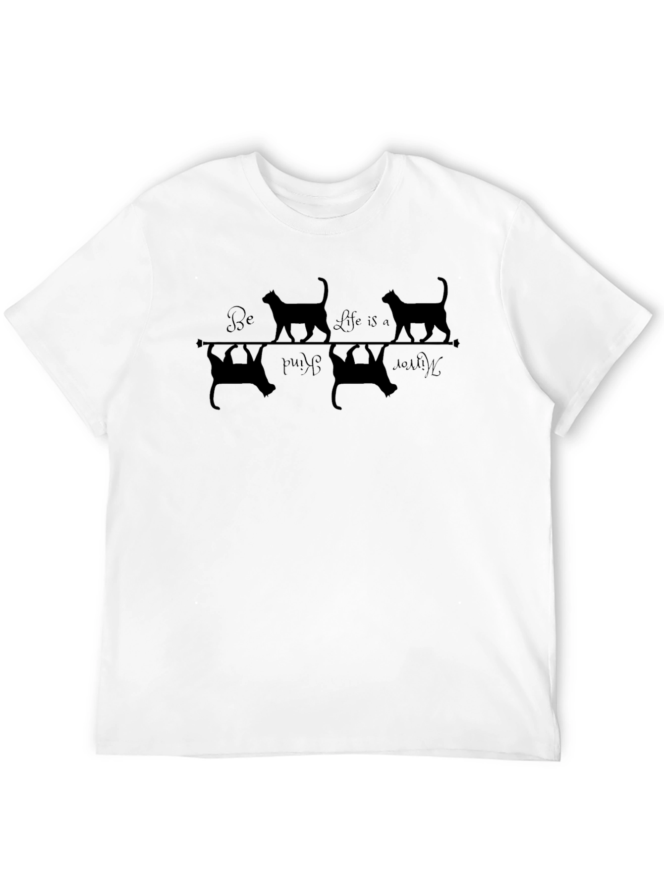 Be Kind Cats Black T-Shirt