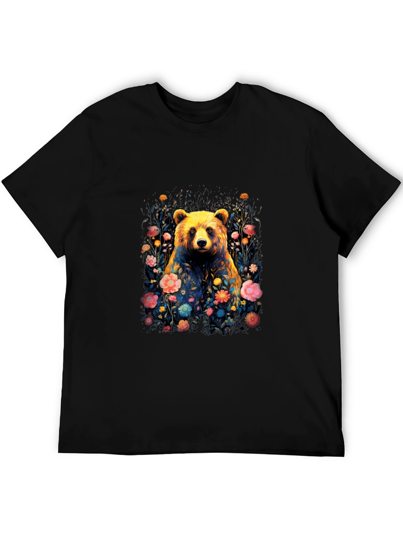 Bear in Bloom T-Shirt - Floral Animal Tee