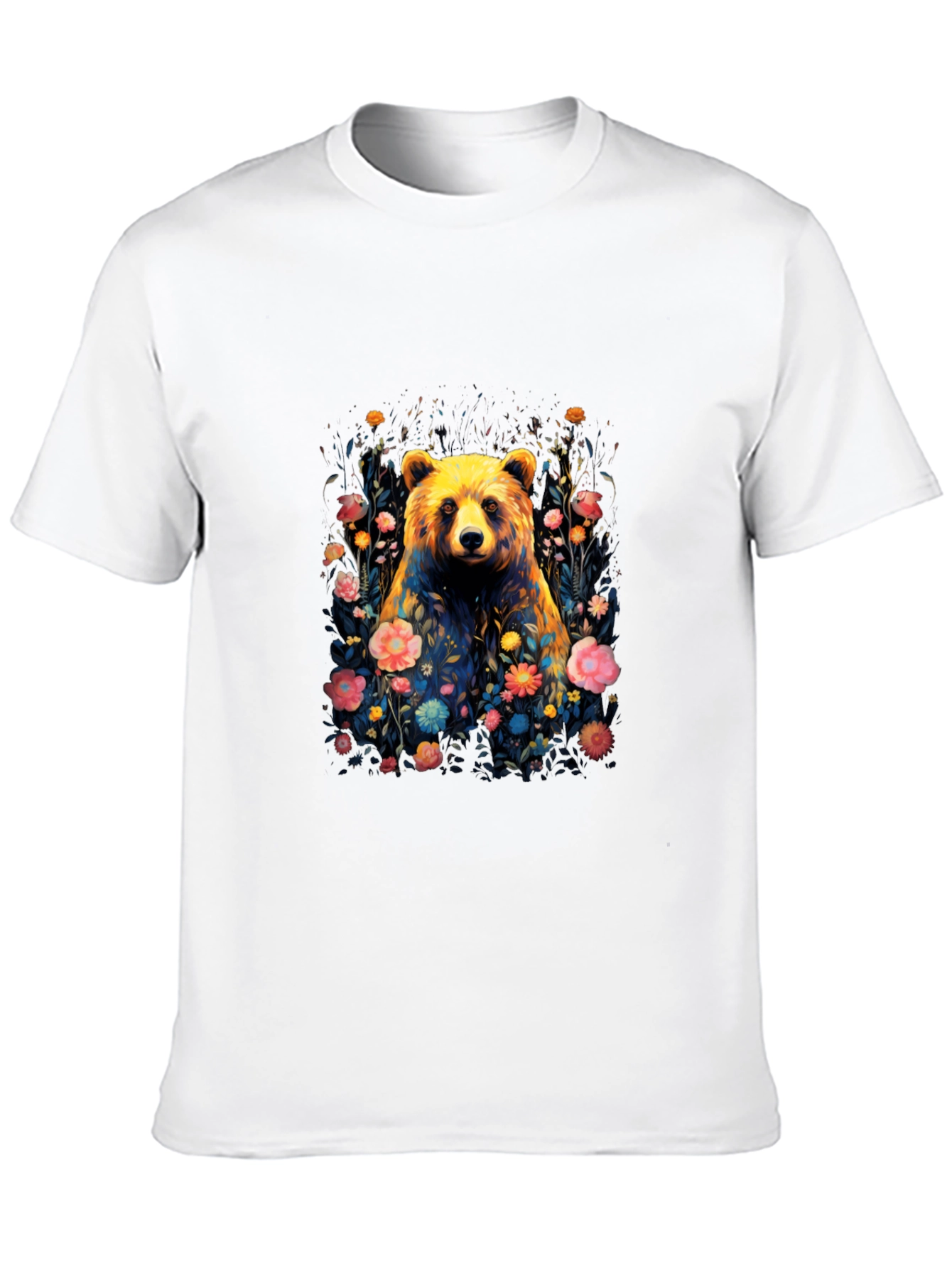 Bear in Bloom T-Shirt - Floral Animal Tee