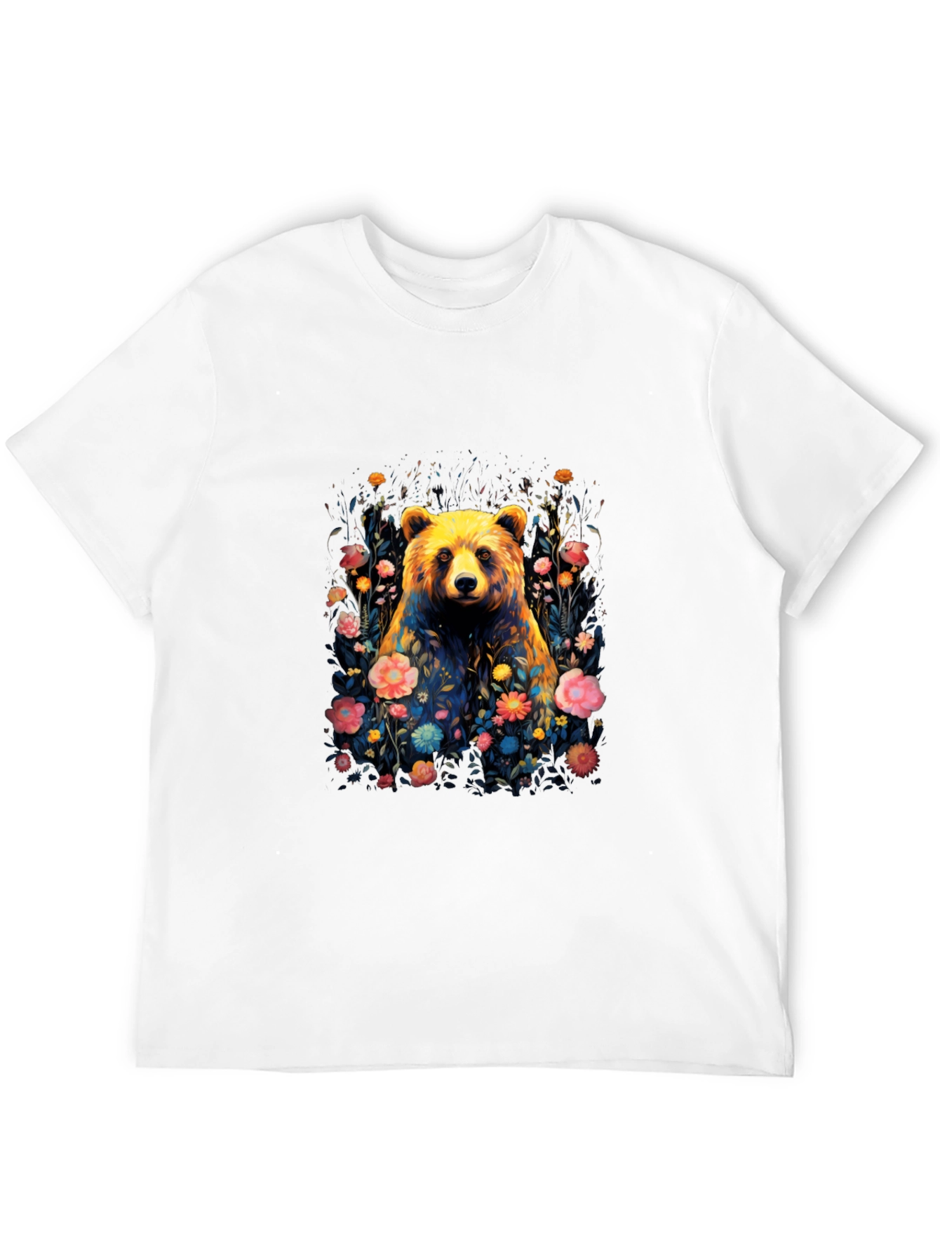 Bear in Bloom T-Shirt - Floral Animal Tee