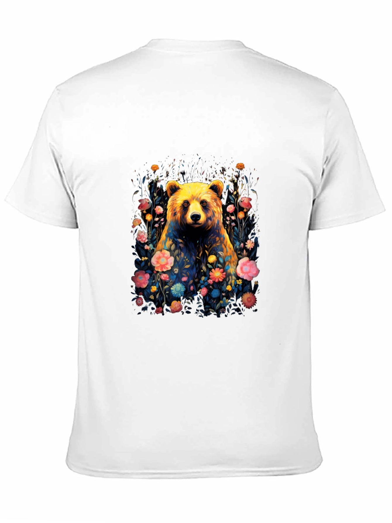 Bear in Bloom T-Shirt - Floral Animal Tee
