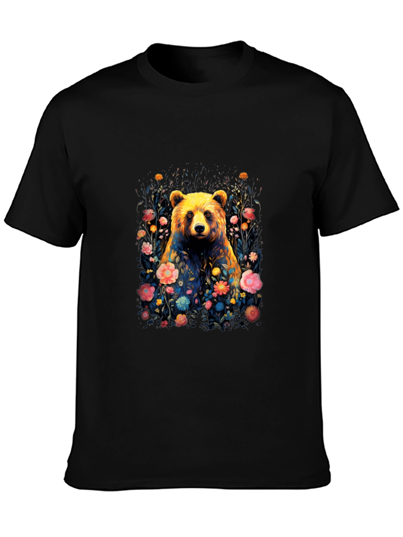 Bear in Bloom T-Shirt - Floral Animal Tee