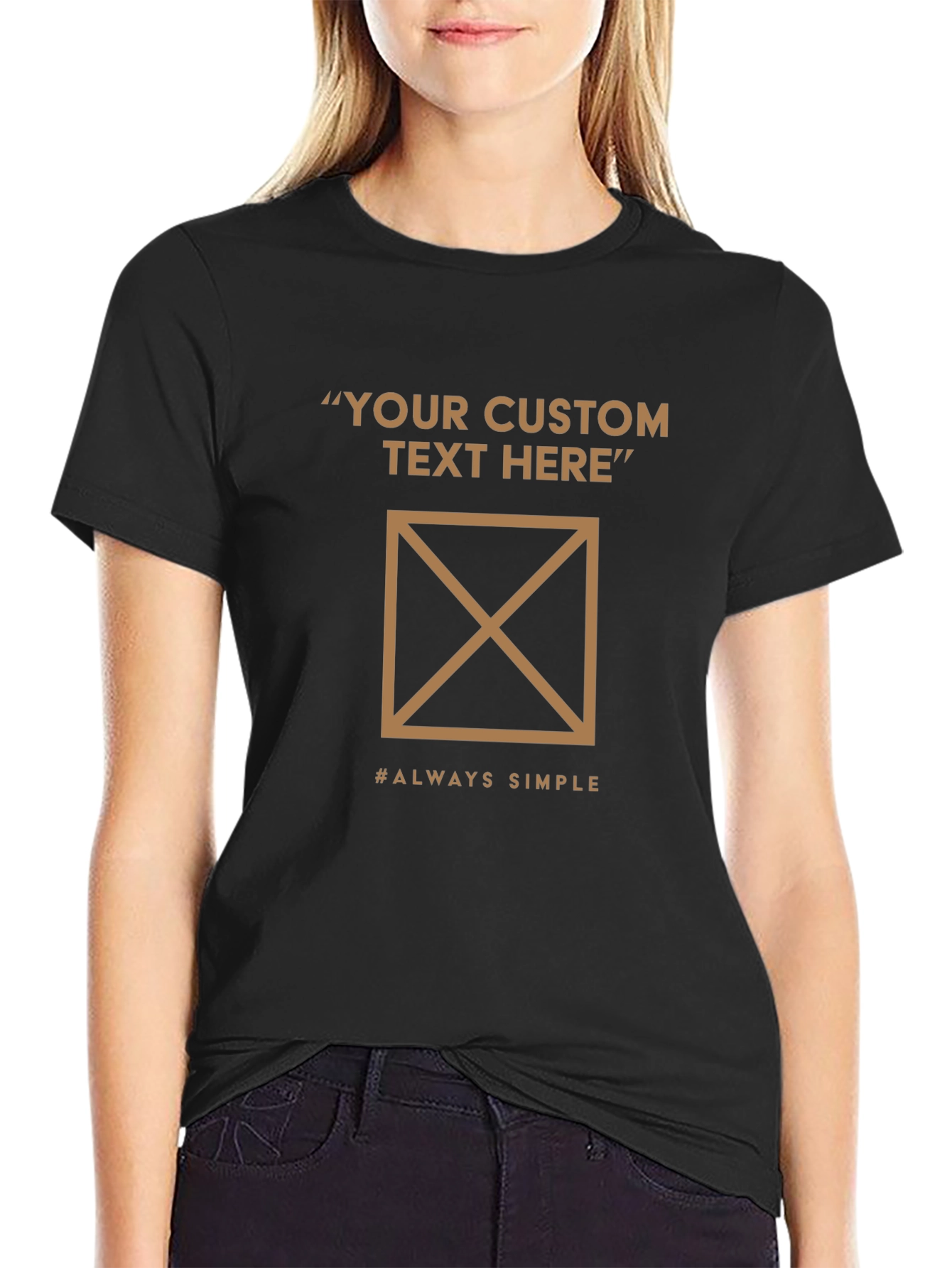 Customizable Black T-Shirt - Minimalist Design