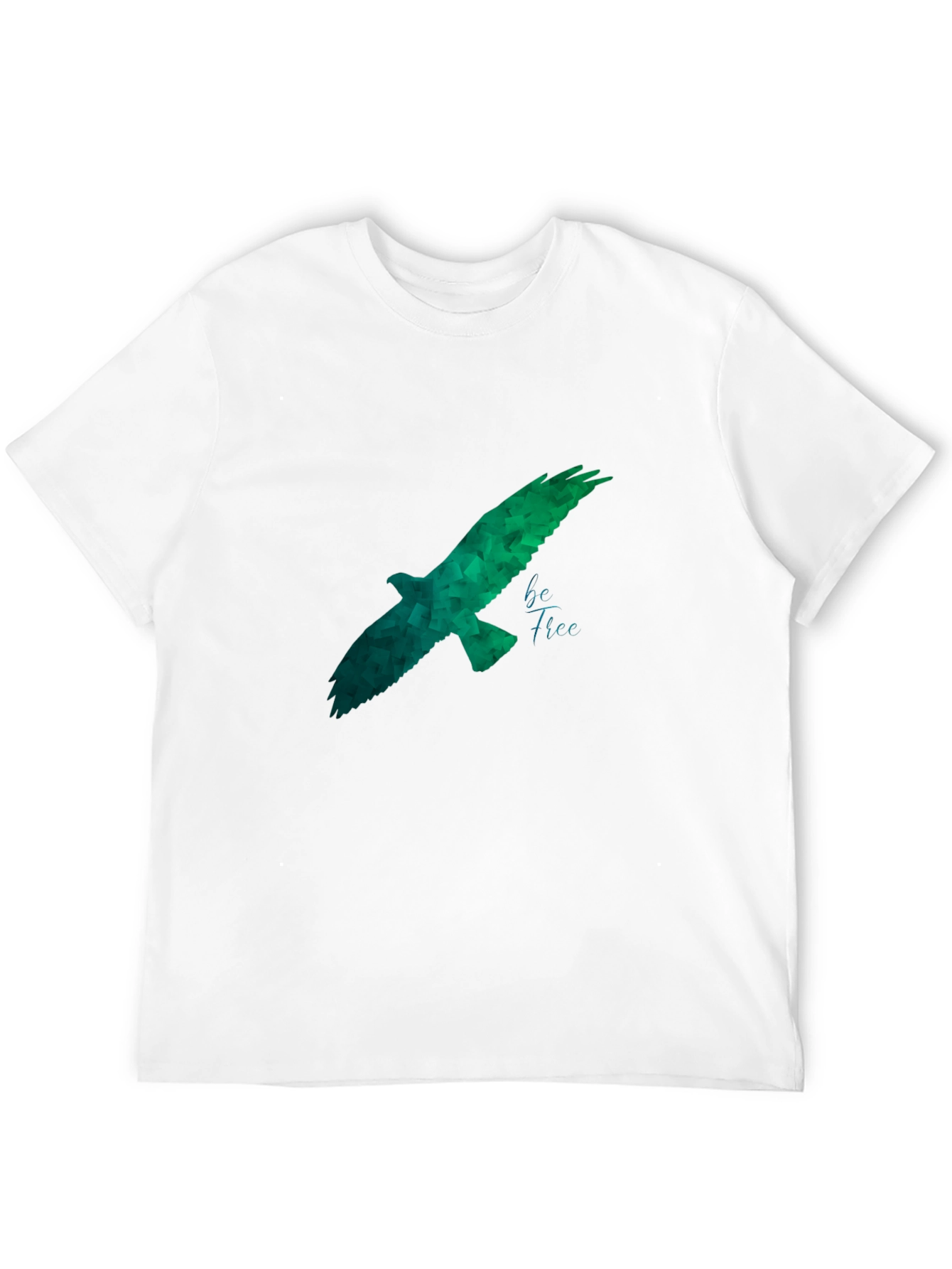 Geometric Eagle Graphic Black T-Shirt