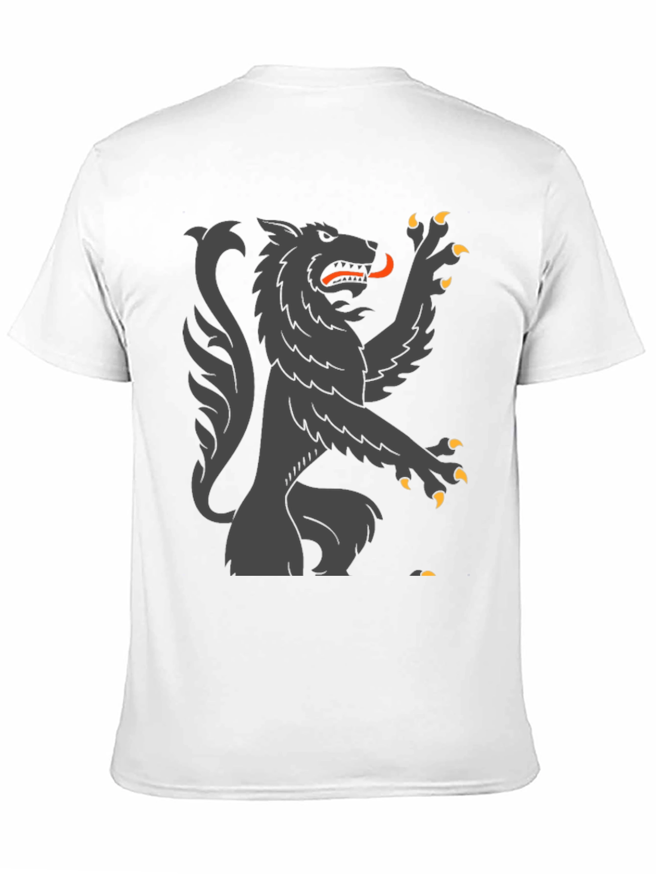 Wolf Rampant Graphic Tee - Black Cotton T-Shirt