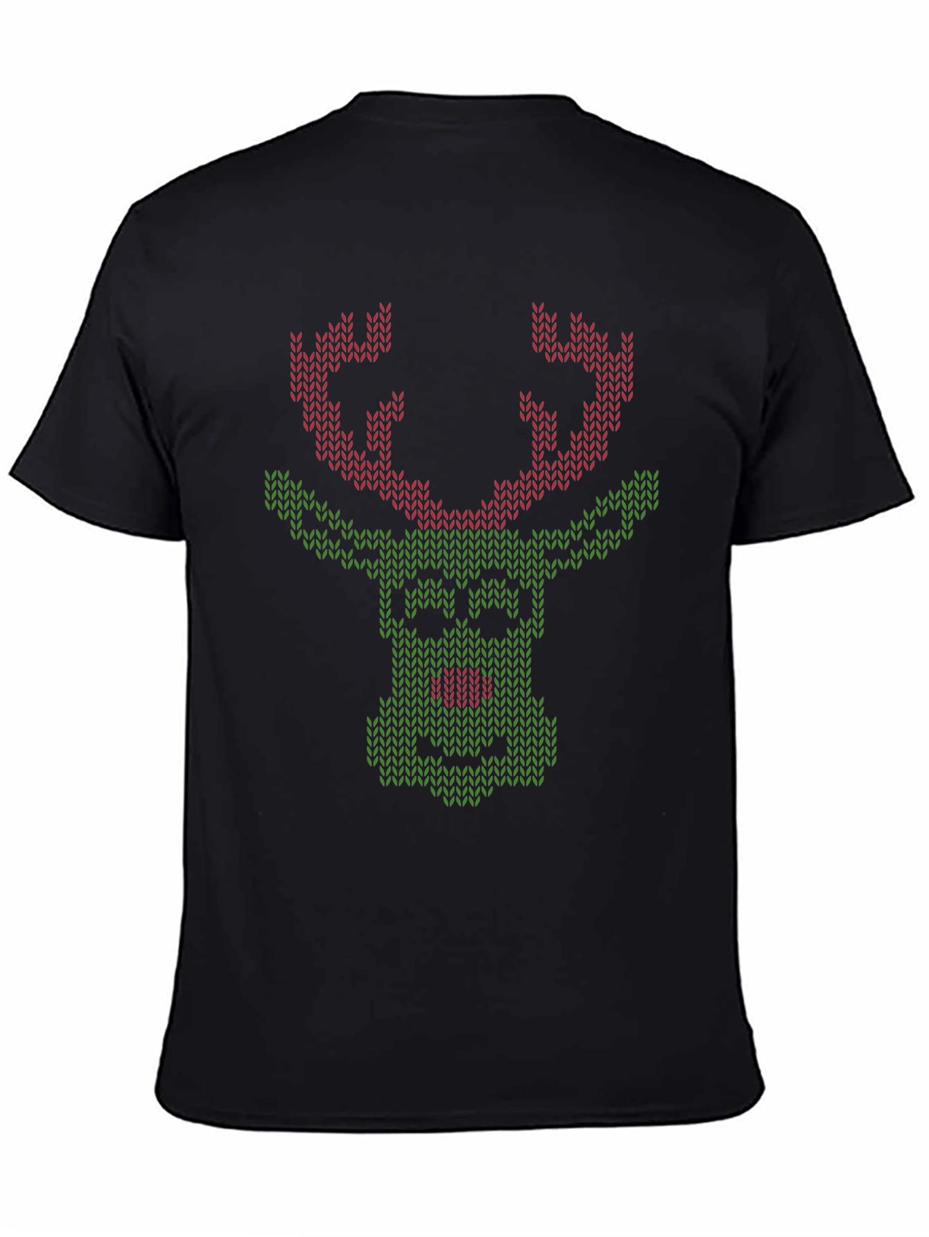 Festive Reindeer Knit Style Tee