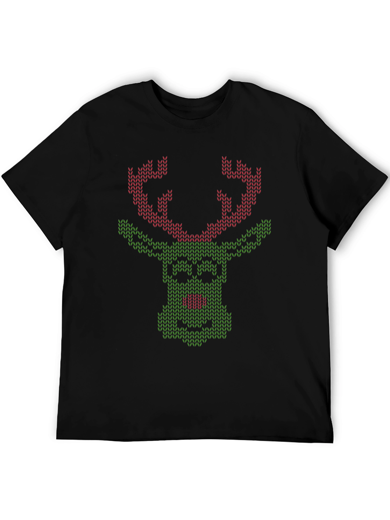 Festive Reindeer Knit Style Tee
