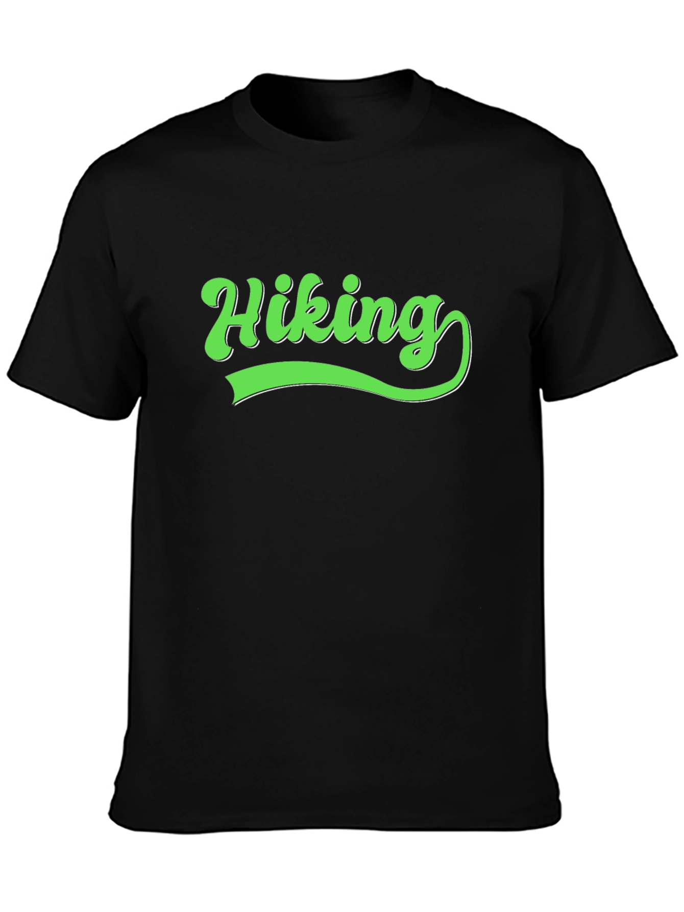 Hiking Graphic Tee - Black Cotton Blend Shirt