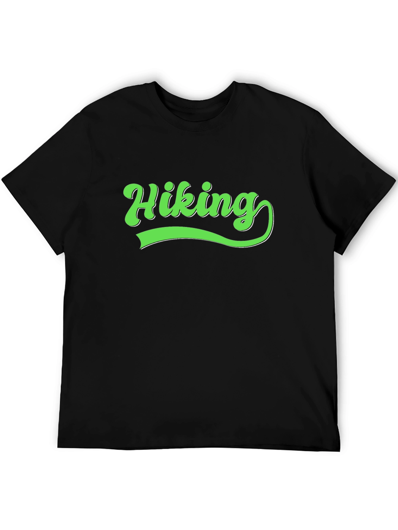 Hiking Graphic Tee - Black Cotton Blend Shirt