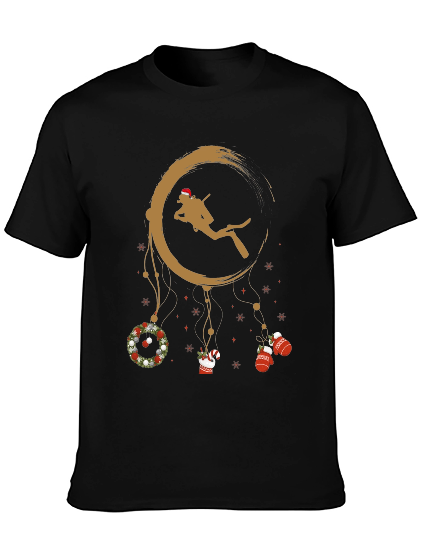 Holiday Scuba Diver Black T-Shirt