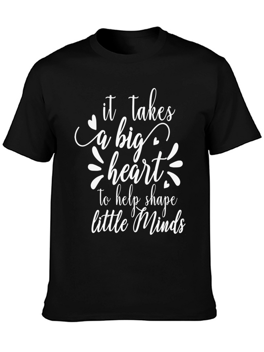 Big Heart Teacher T-Shirt - Black