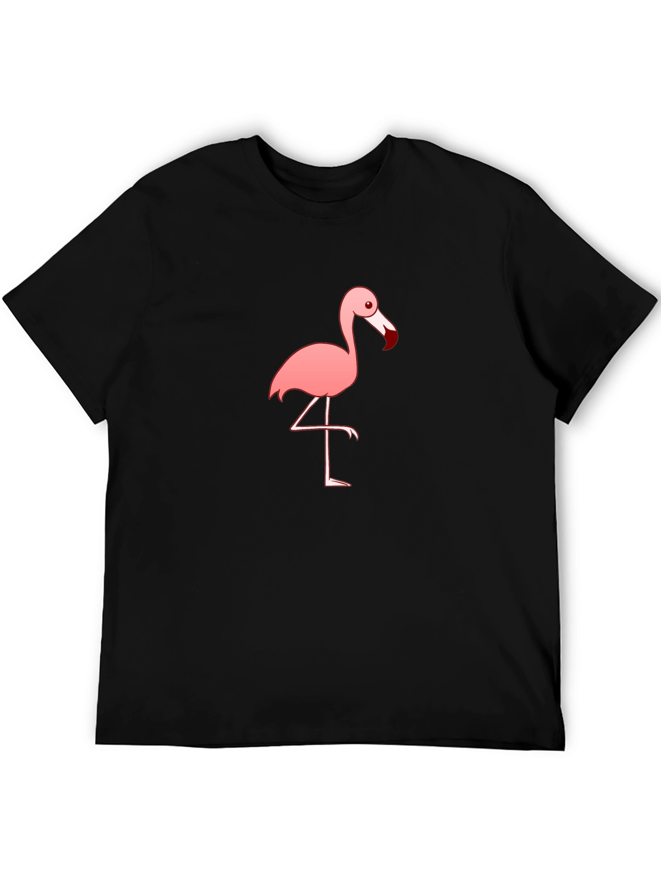 Flamingo Graphic Tee - Stylish Black T-Shirt