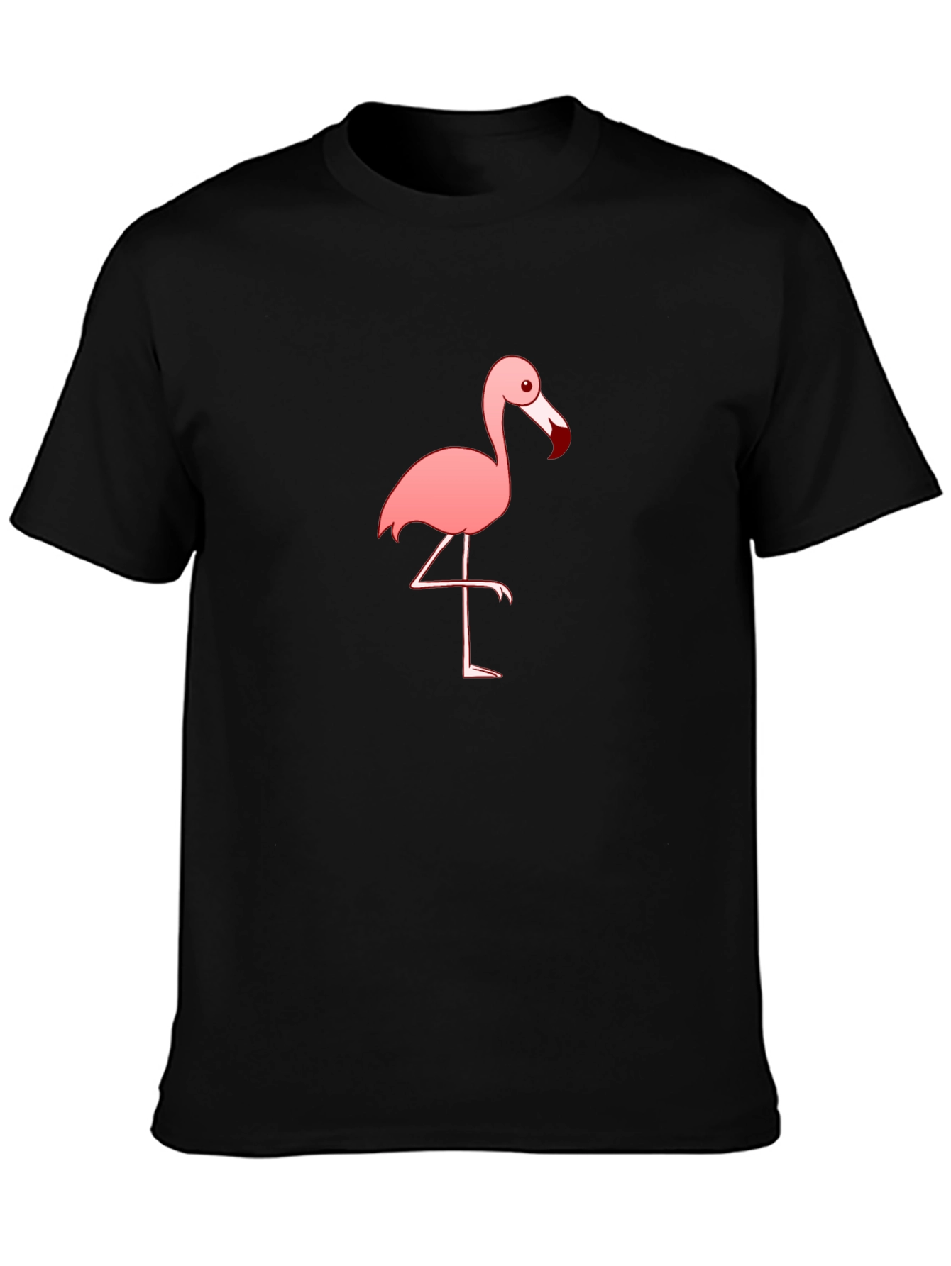 Flamingo Graphic Tee - Stylish Black T-Shirt