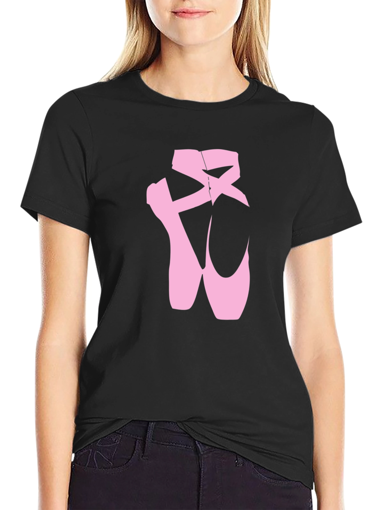 Ballet Shoes Graphic T-Shirt - Black