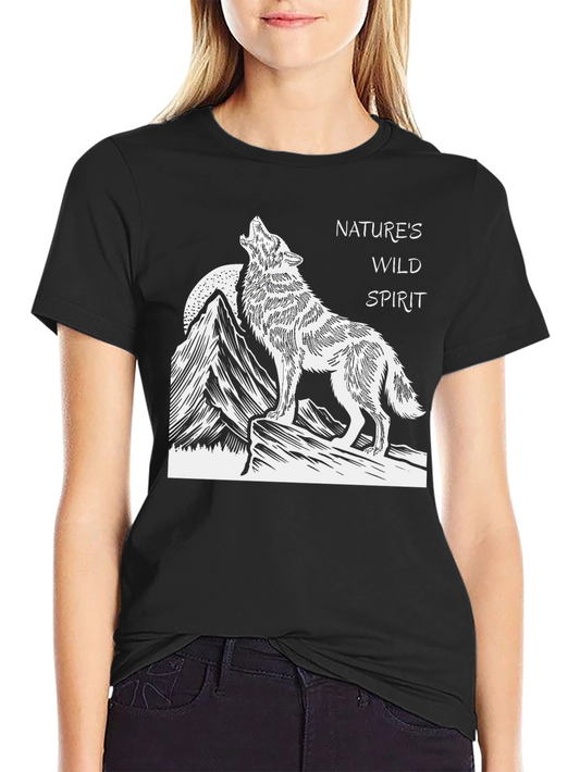 Natures Wild Spirit Black Graphic Tee