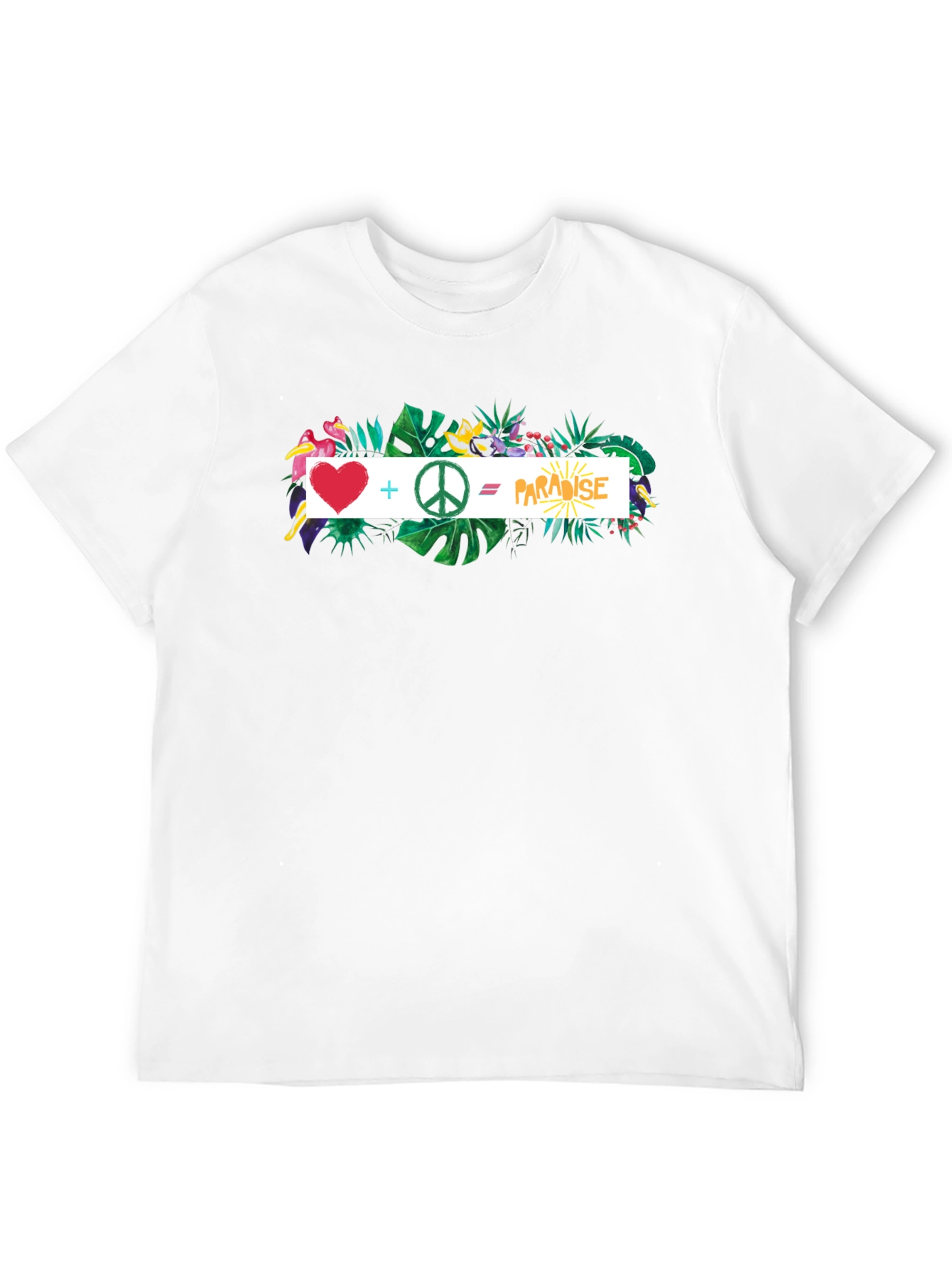 Love Peace Paradise T-Shirt - Tropical Graphic Tee