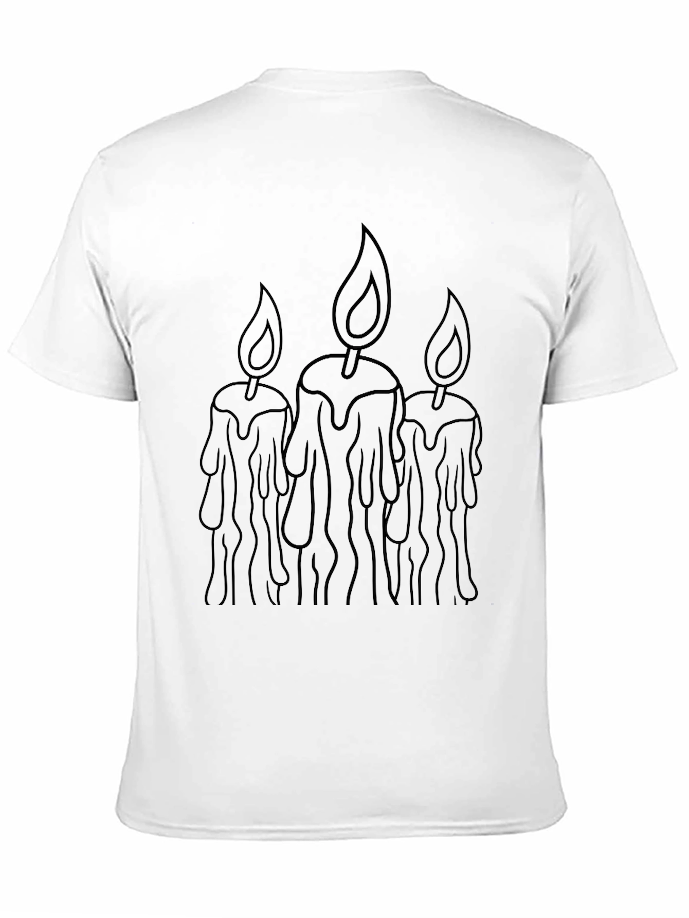 Candle Silhouette Black T-Shirt
