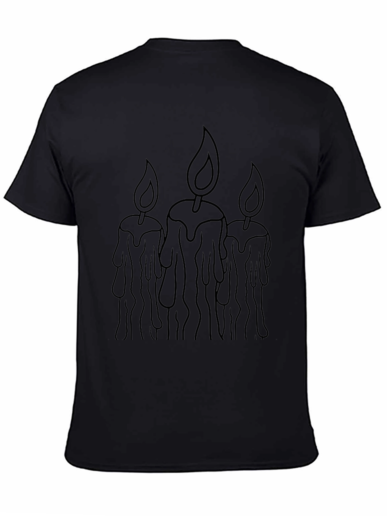 Candle Silhouette Black T-Shirt