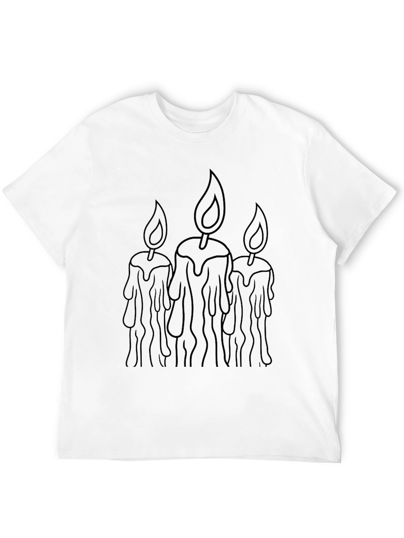 Candle Silhouette Black T-Shirt