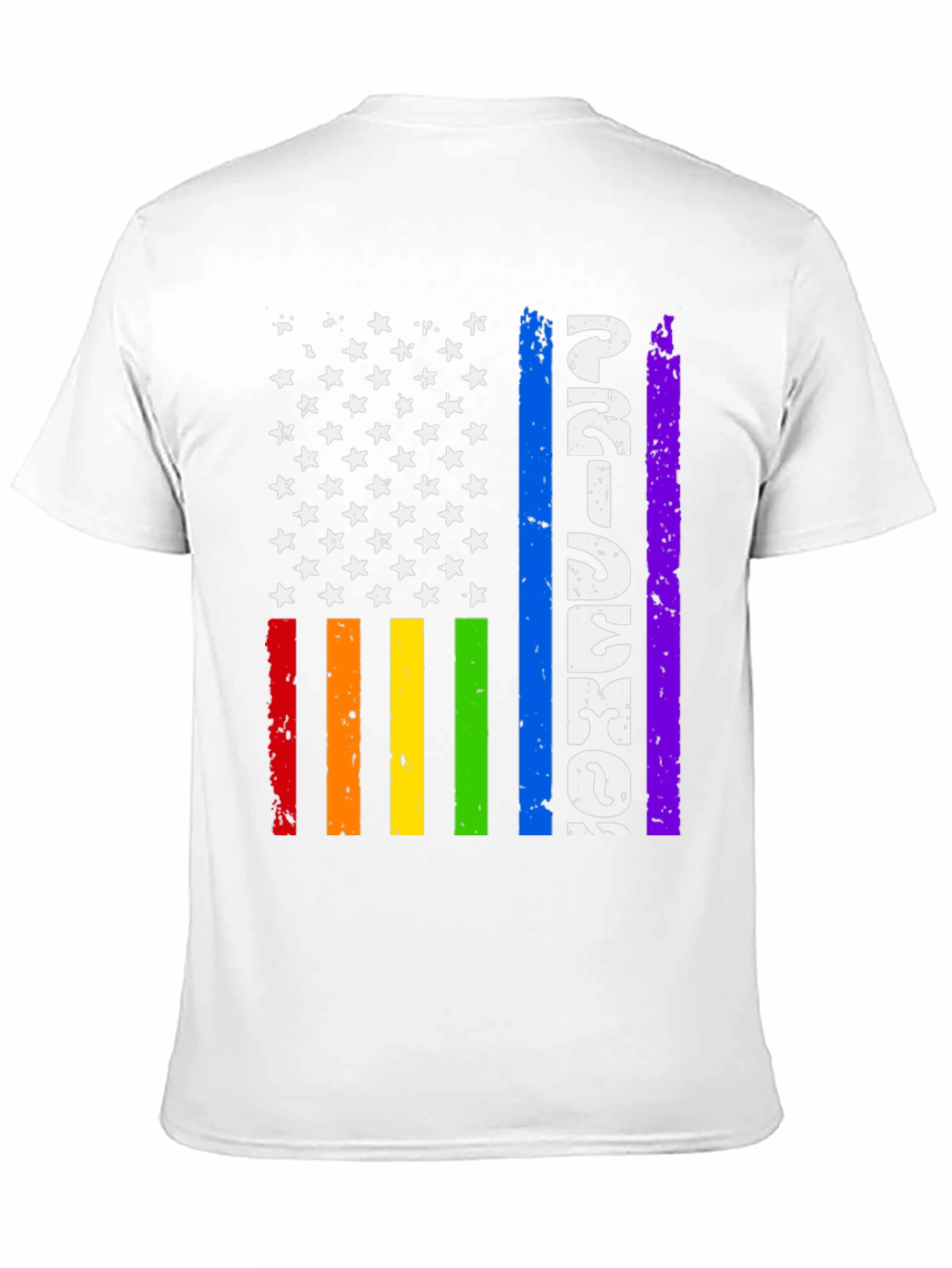 Pride American Flag Graphic Tee - Black
