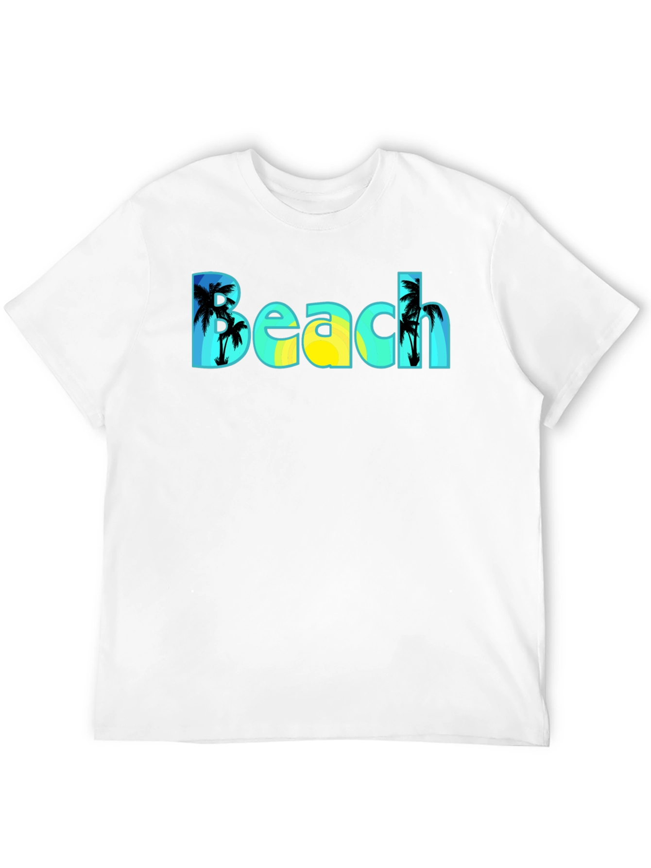 Beach T-Shirt - Tropical Palm Tree Design