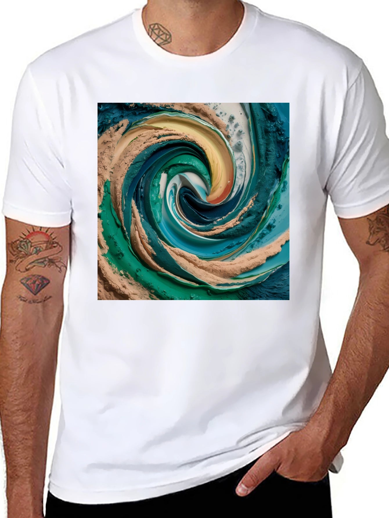 Abstract Swirl Tee - Unique Art Graphic Print