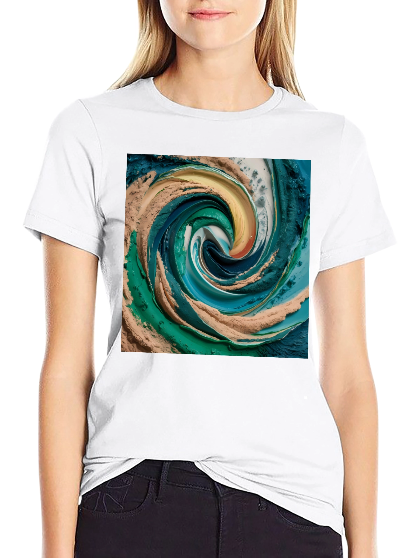 Abstract Swirl Tee - Unique Art Graphic Print