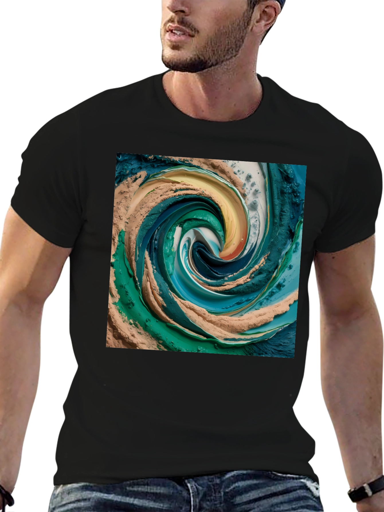 Abstract Swirl Tee - Unique Art Graphic Print