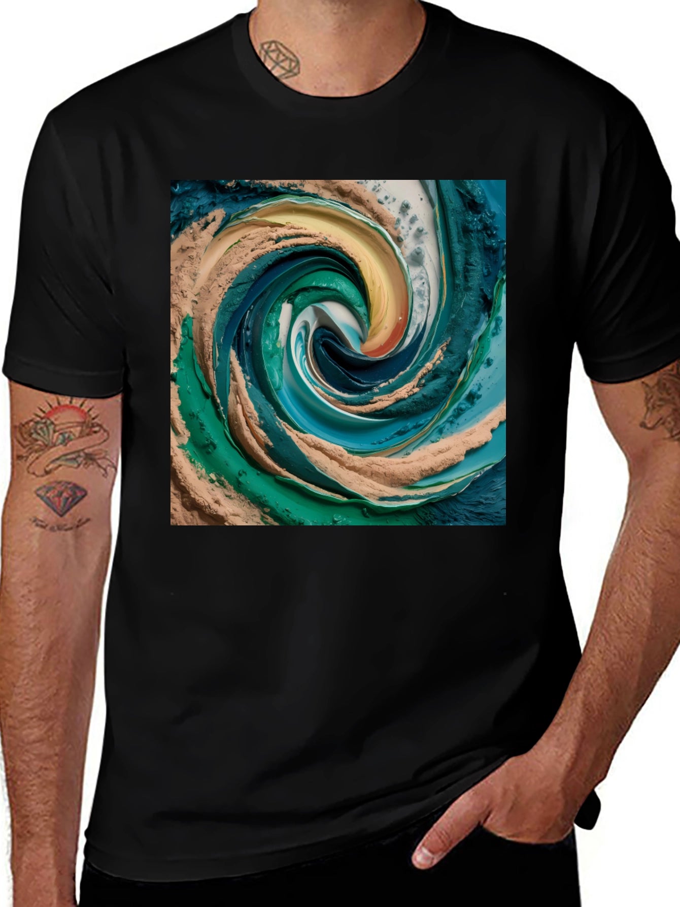 Abstract Swirl Tee - Unique Art Graphic Print