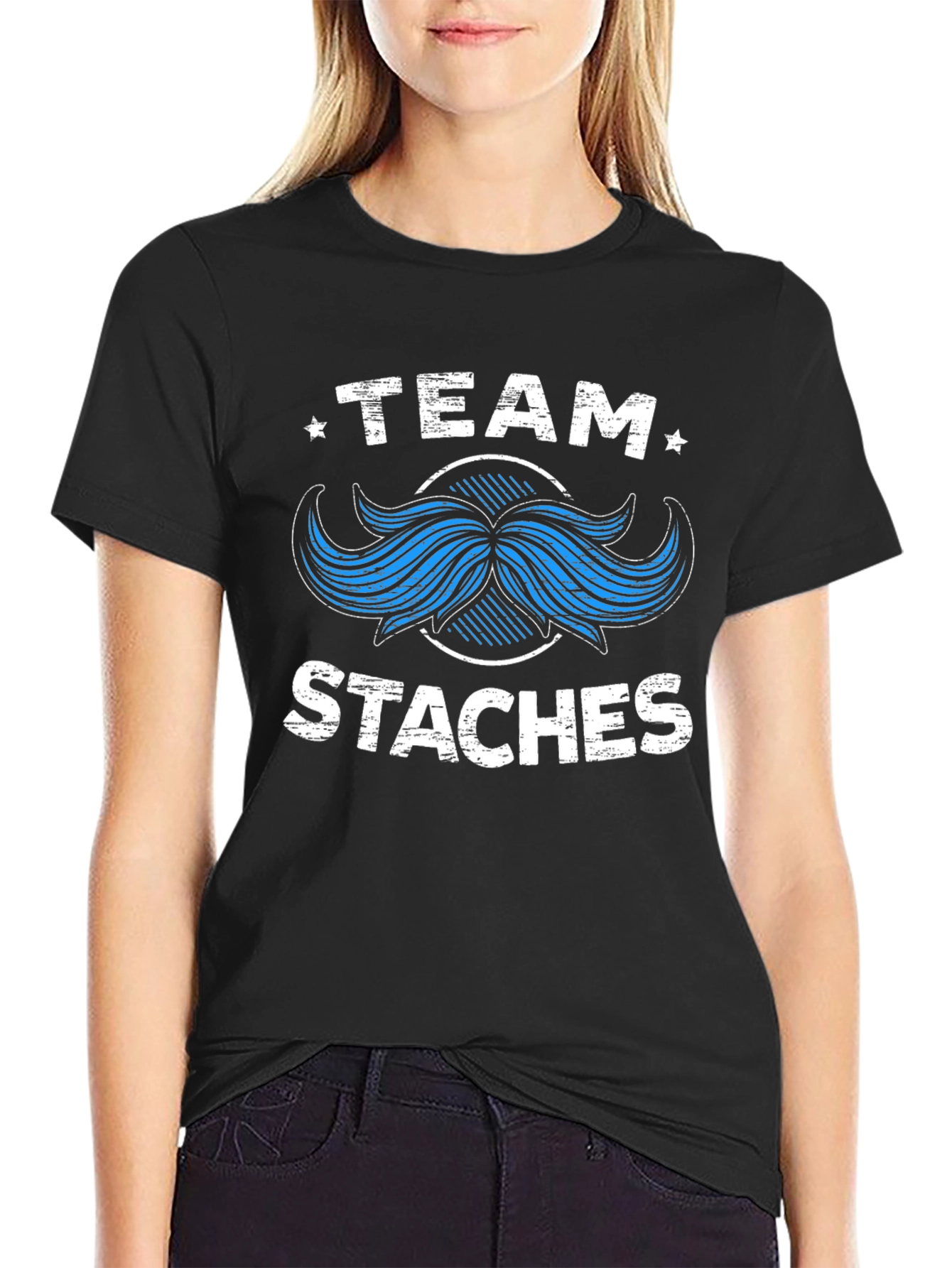 Team Staches Graphic T-Shirt - Mustache Pride Tee