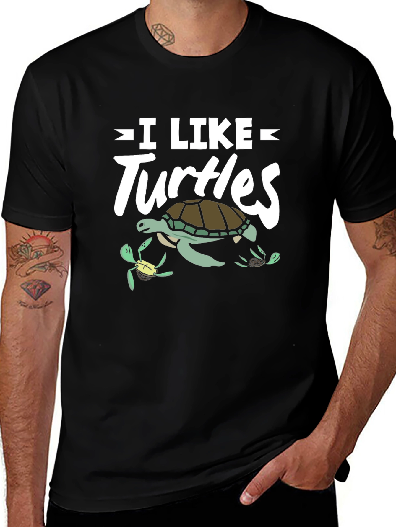 I Like Turtles T-Shirt Sea Turtle Graphic Tee