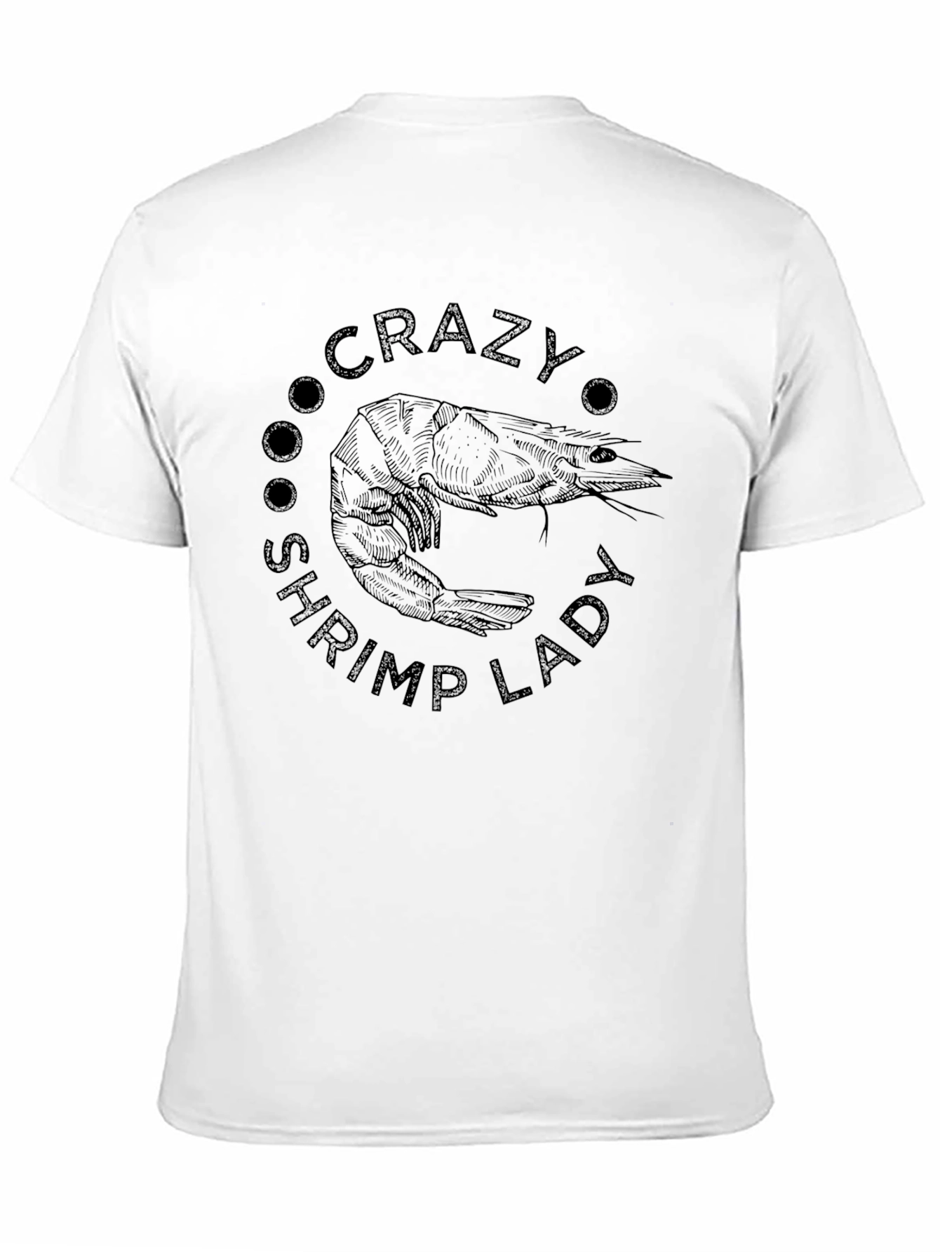 Crazy Shrimp Lady Black T-Shirt