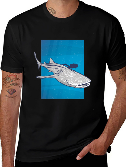 Whale Shark Scuba Diver Graphic Tee