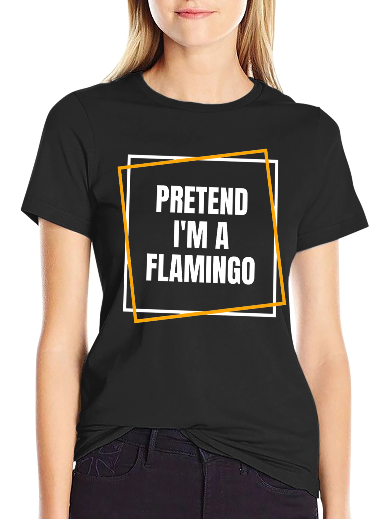 Pretend Im A Flamingo Graphic Tee
