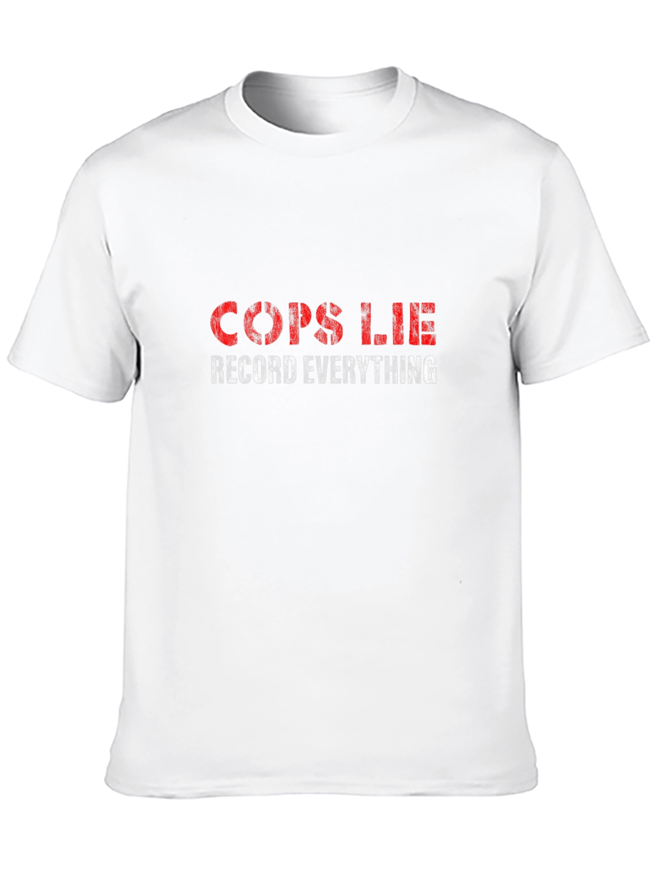 Cops Lie Record Everything Black T-Shirt