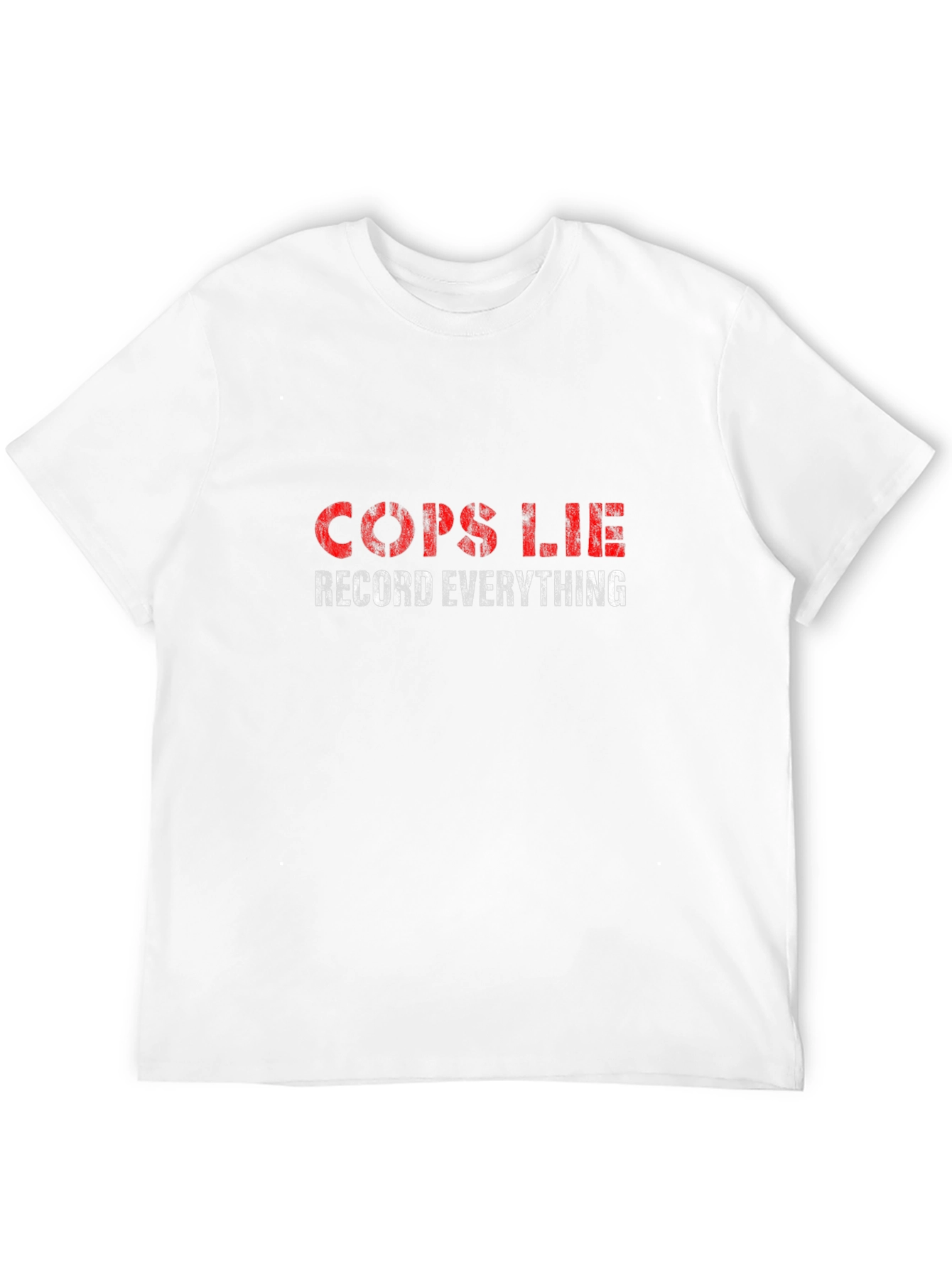 Cops Lie Record Everything Black T-Shirt