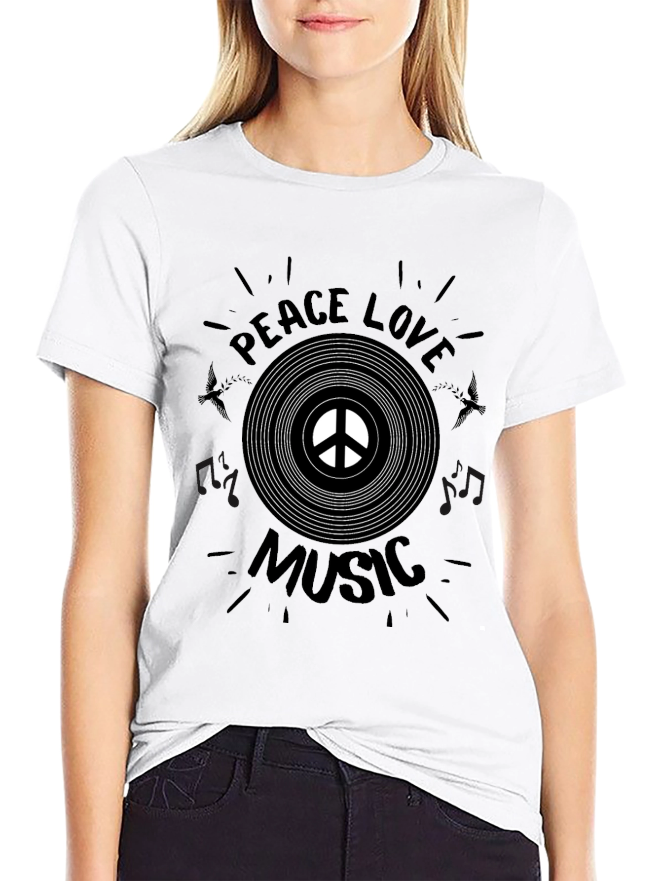 Peace Love Music Graphic Tee