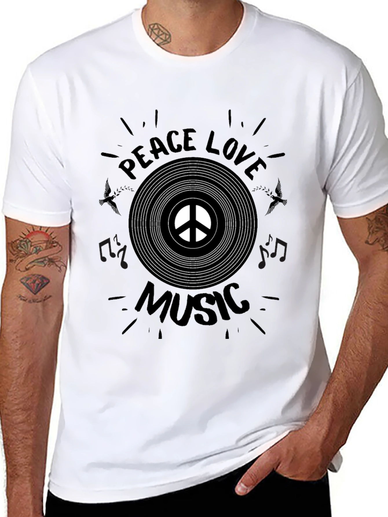 Peace Love Music Graphic Tee