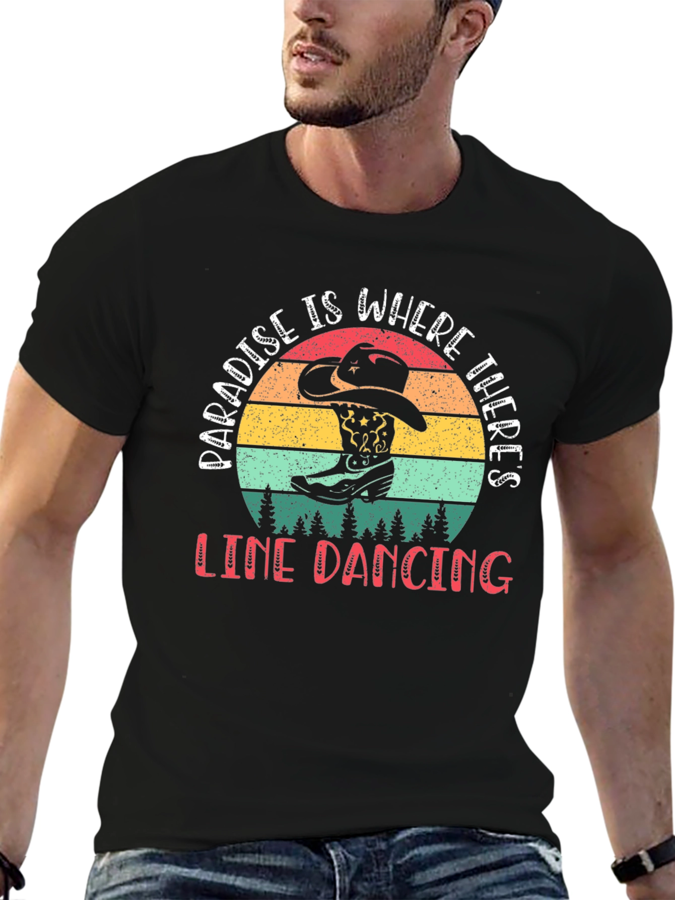Paradise Line Dancing Graphic Tee