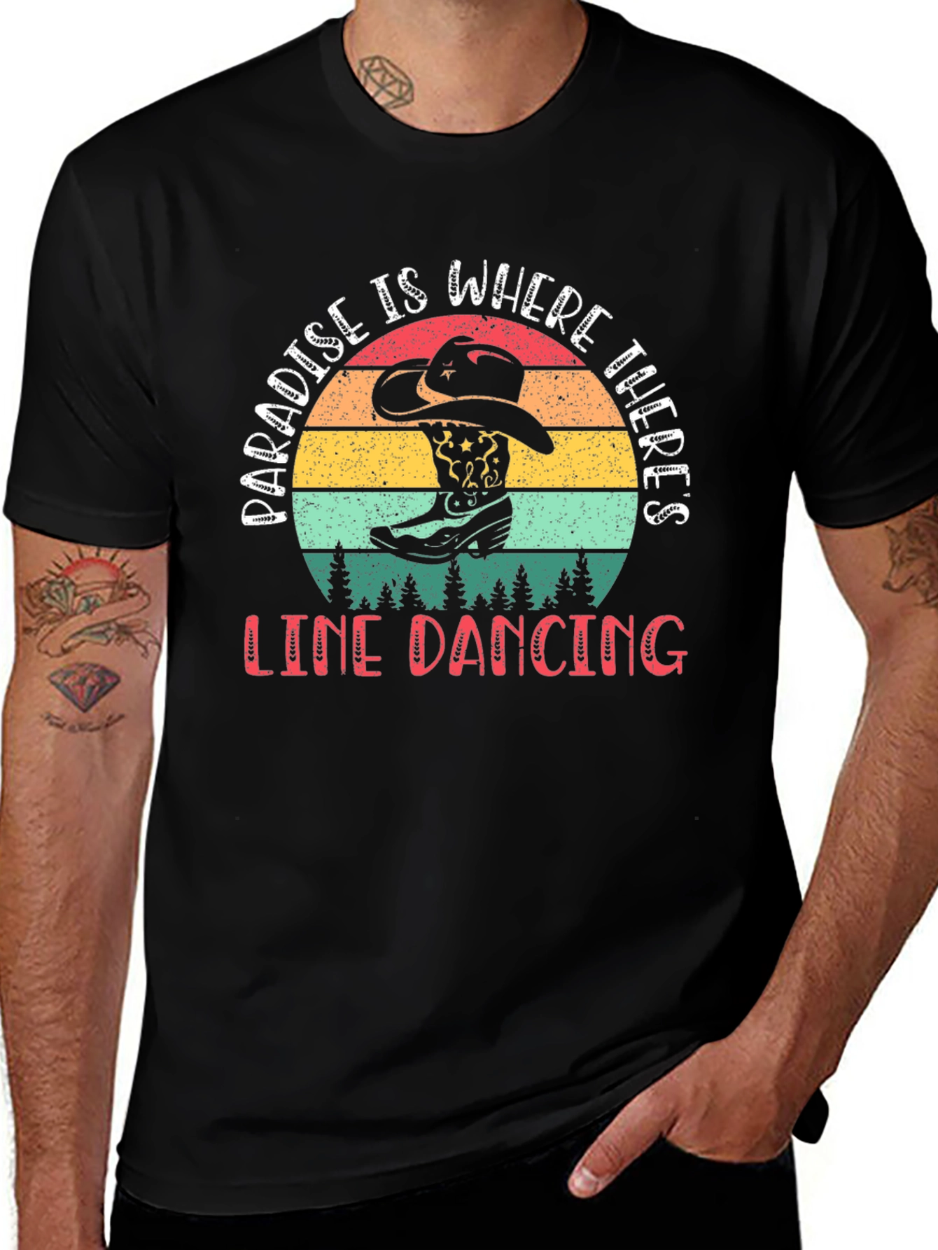 Paradise Line Dancing Graphic Tee