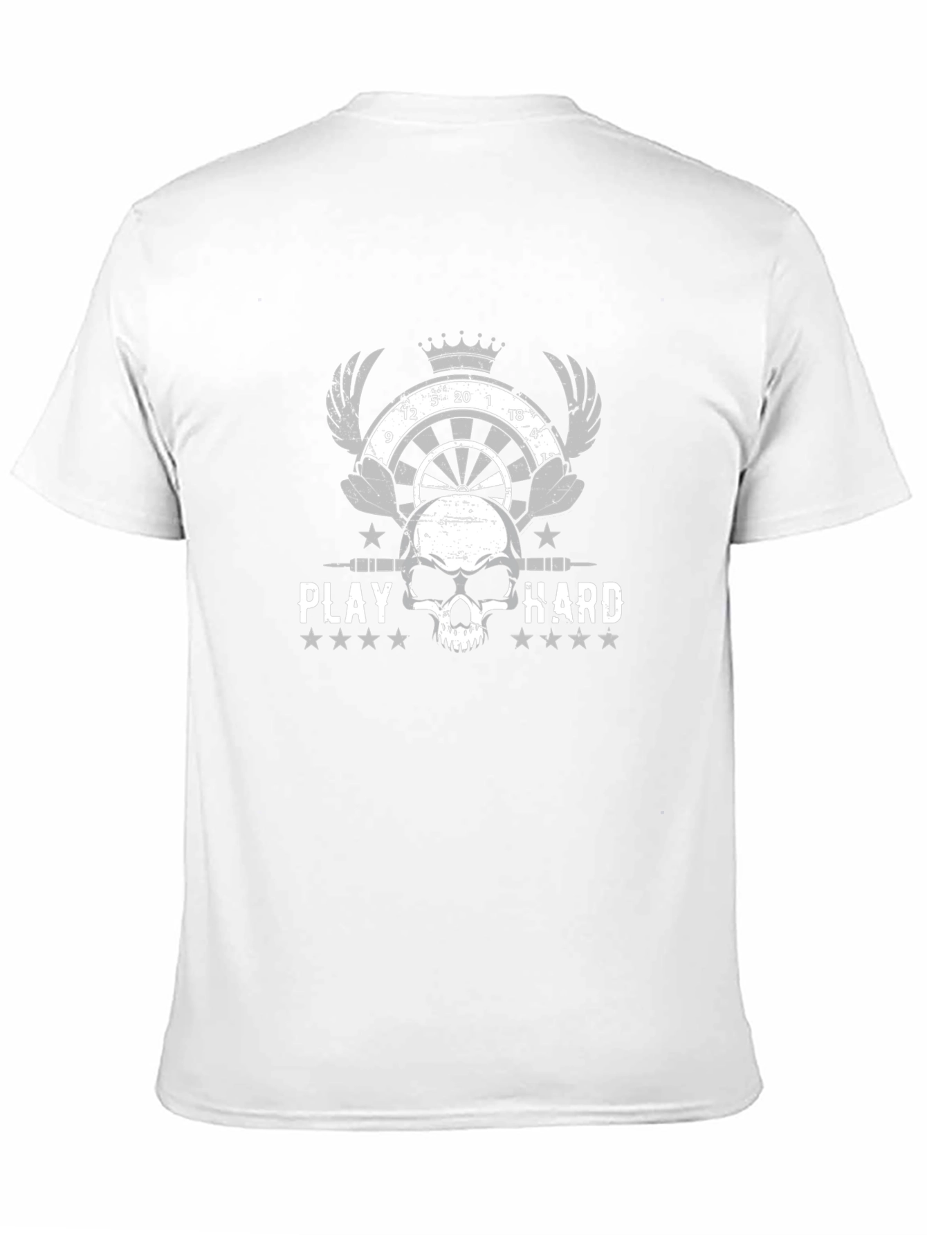 Play Hard Dart Skull Graphic Tee - Black