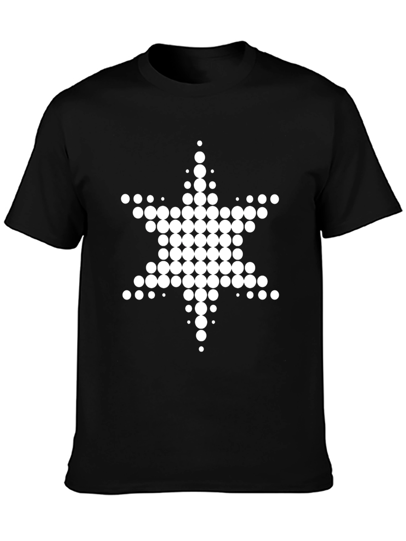 Geometric Starburst Mens Black Tee