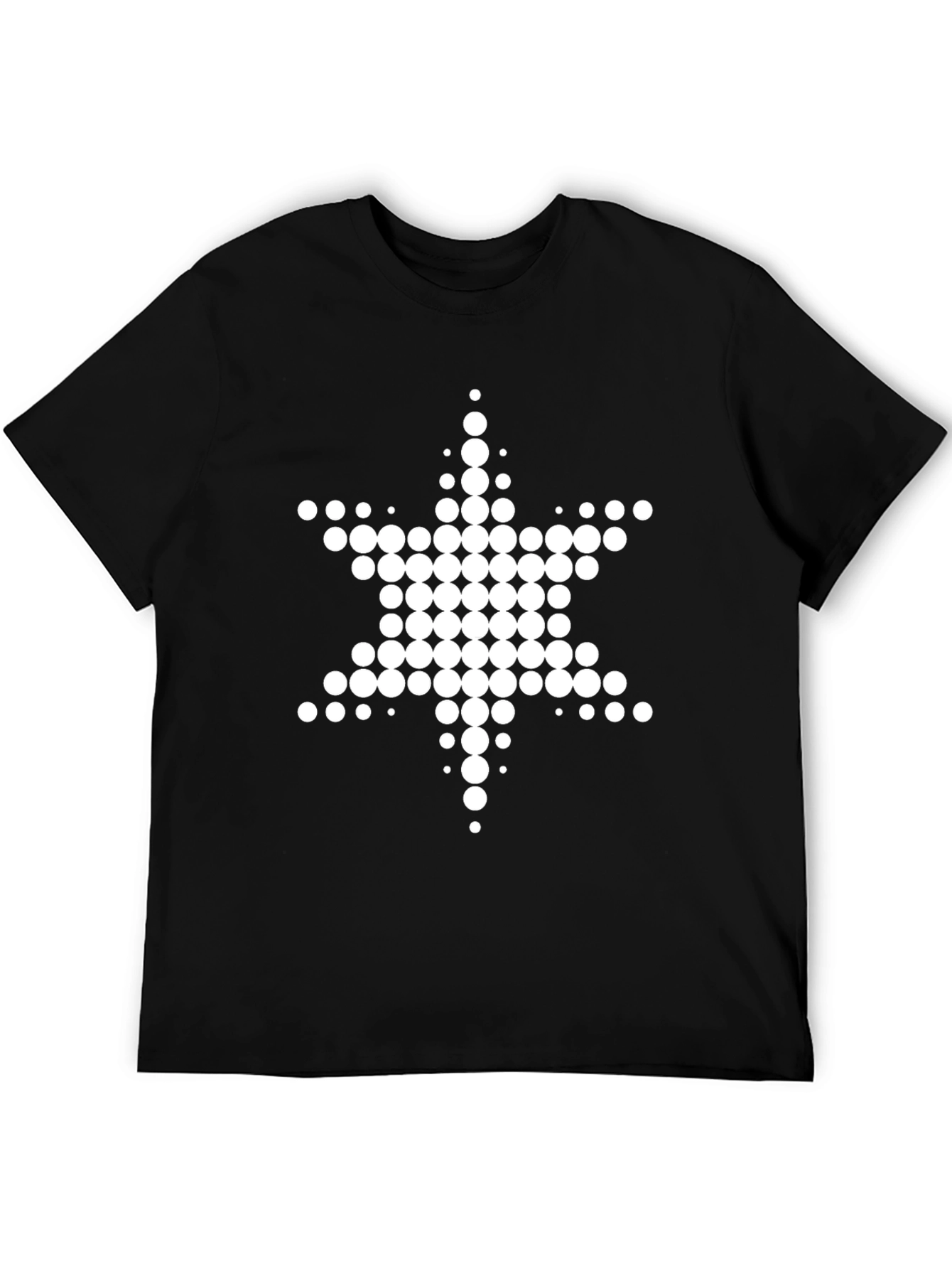 Geometric Starburst Mens Black Tee