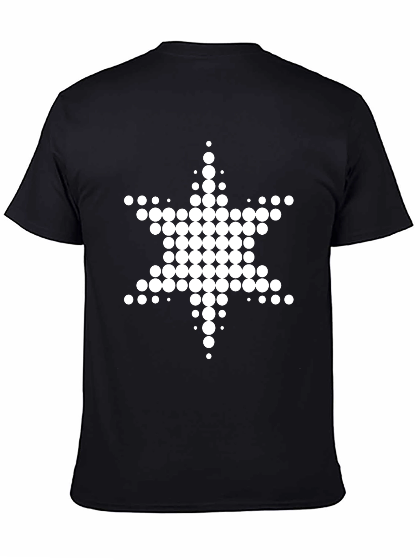 Geometric Starburst Mens Black Tee