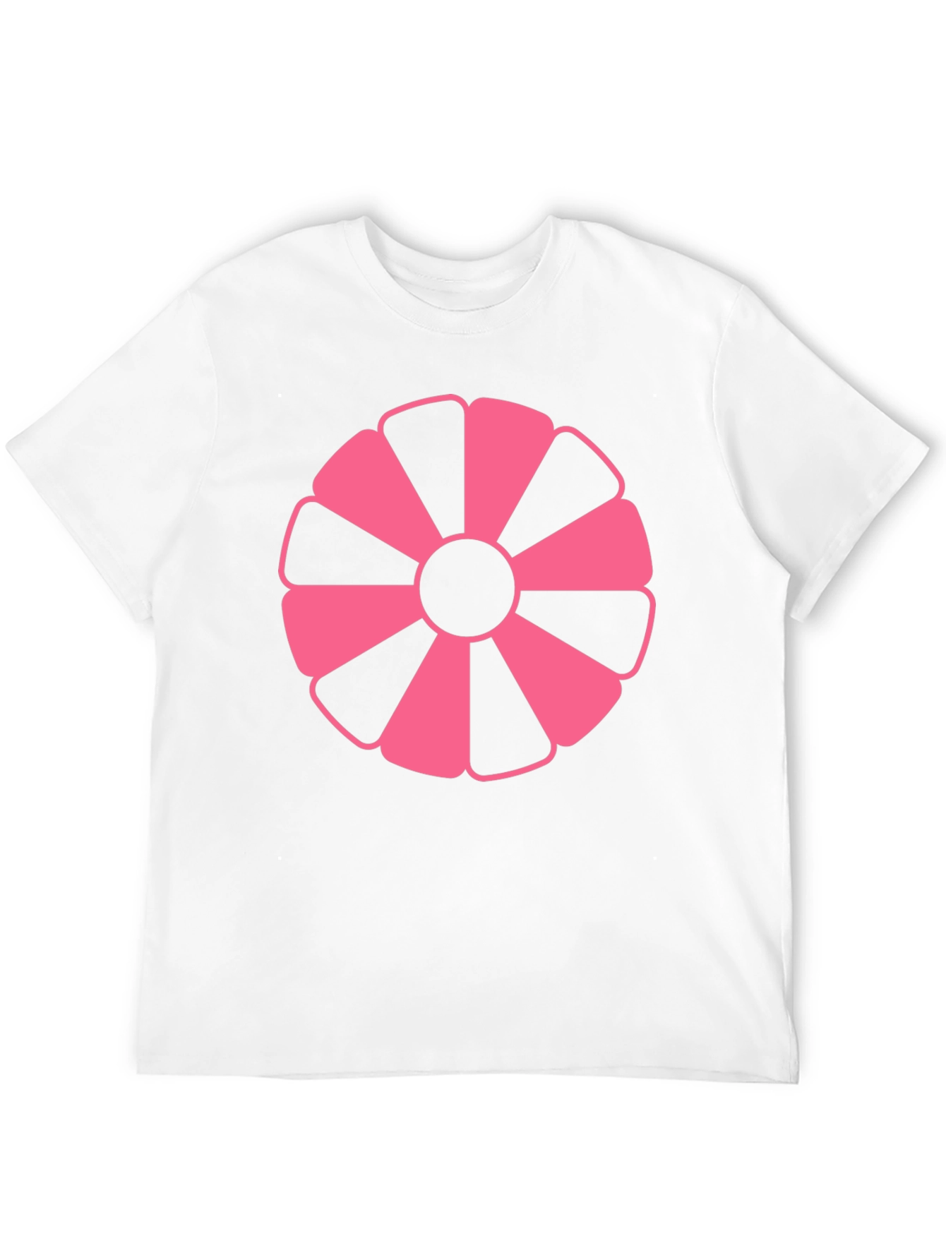 Pink Petal Graphic Black T-Shirt