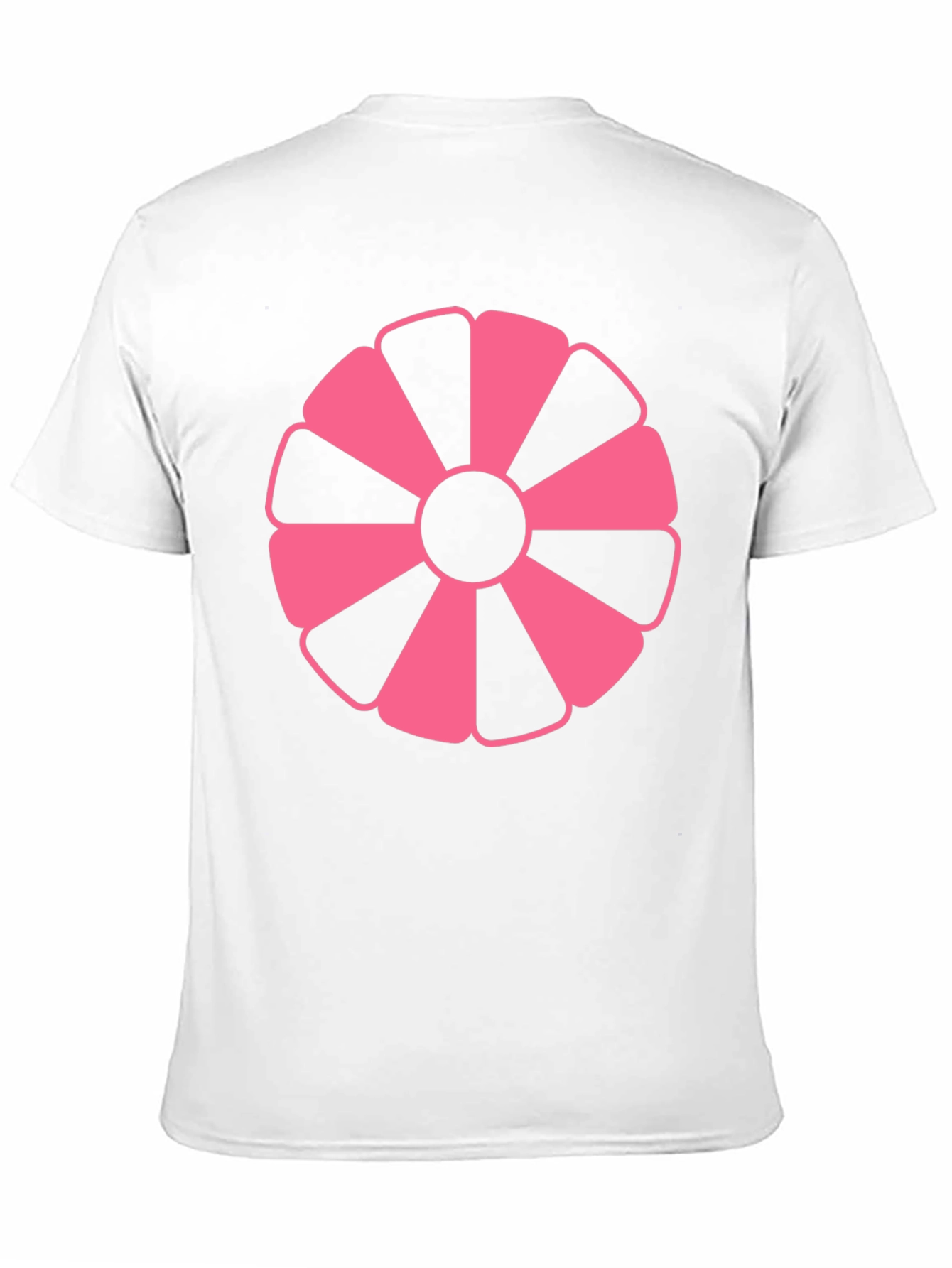Pink Petal Graphic Black T-Shirt
