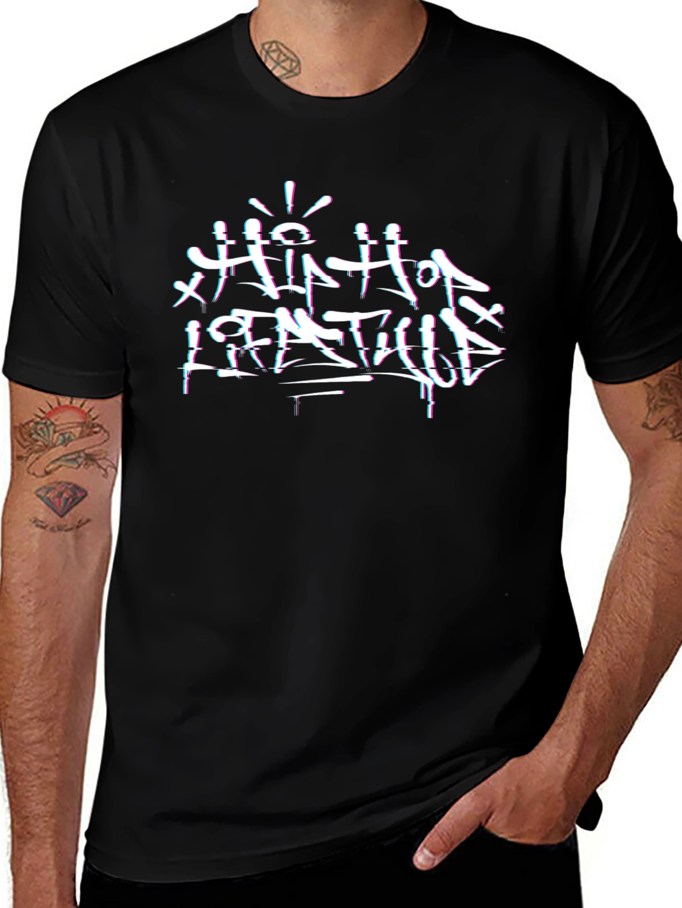 Hip Hop Lifestyle Black Graphic Tee