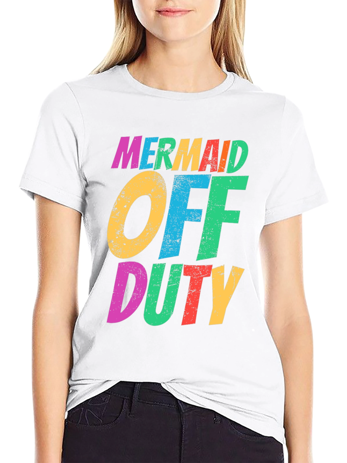 Mermaid Off Duty Graphic T-Shirt - Fun Vacation Apparel