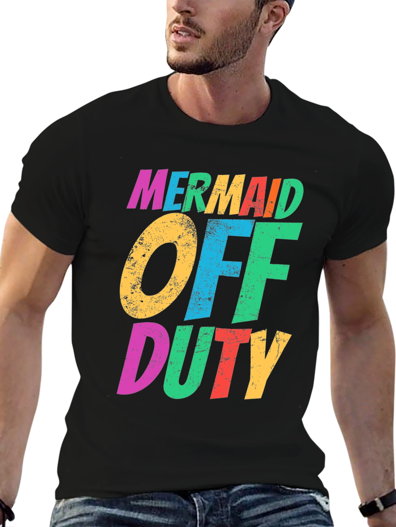 Mermaid Off Duty Graphic T-Shirt - Fun Vacation Apparel