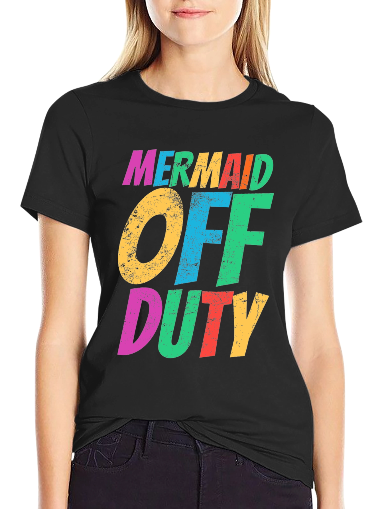 Mermaid Off Duty Graphic T-Shirt - Fun Vacation Apparel
